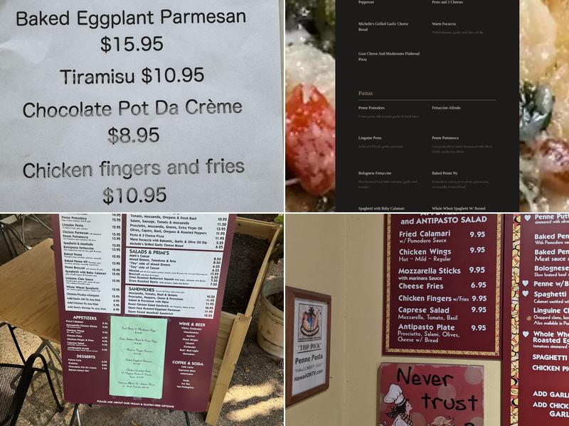 Penne Pasta Cafe Menu