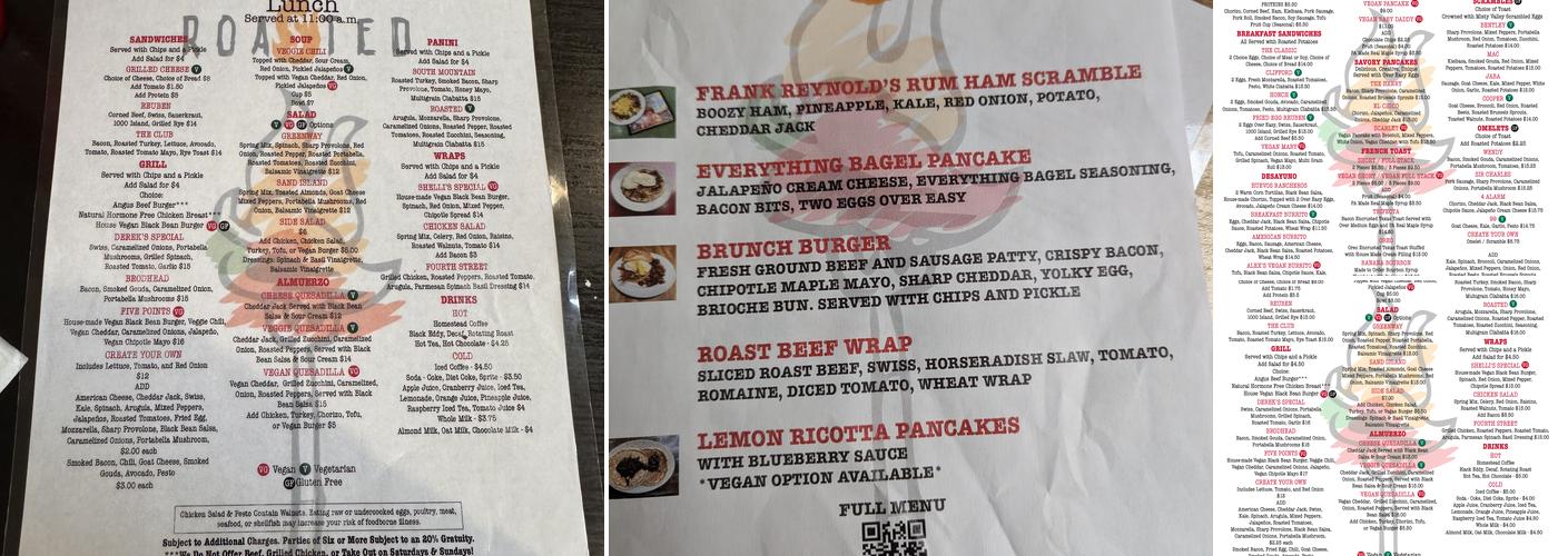 Roasted Menu