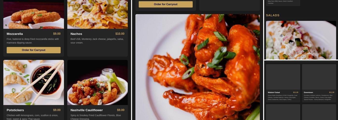 Miller's Downtown Menu