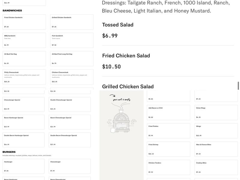 Tailgate Grill (Broad Street Grill) Menu