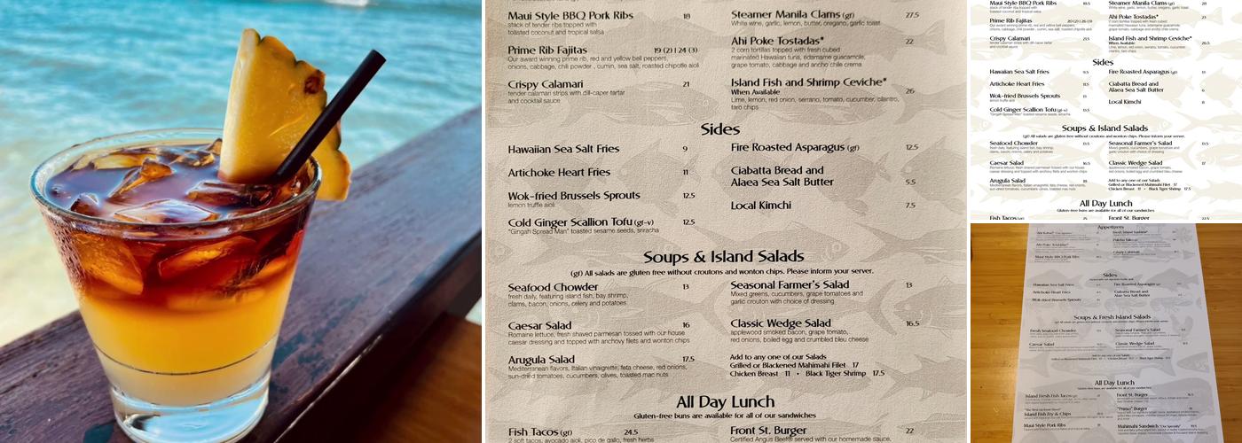 Lahaina Fish Co Menu