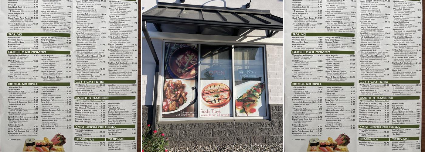 CJT Asian Cuisine Menu