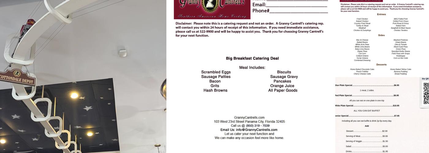 Granny Cantrell's Menu