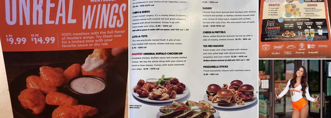 Hooters Menu
