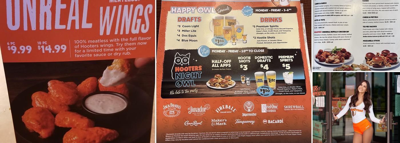 Hooters Menu