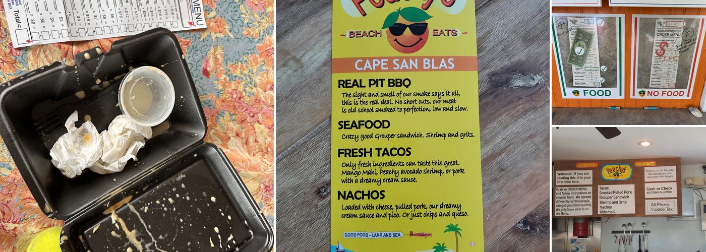 PEACHY'S BEACH EATS Menu