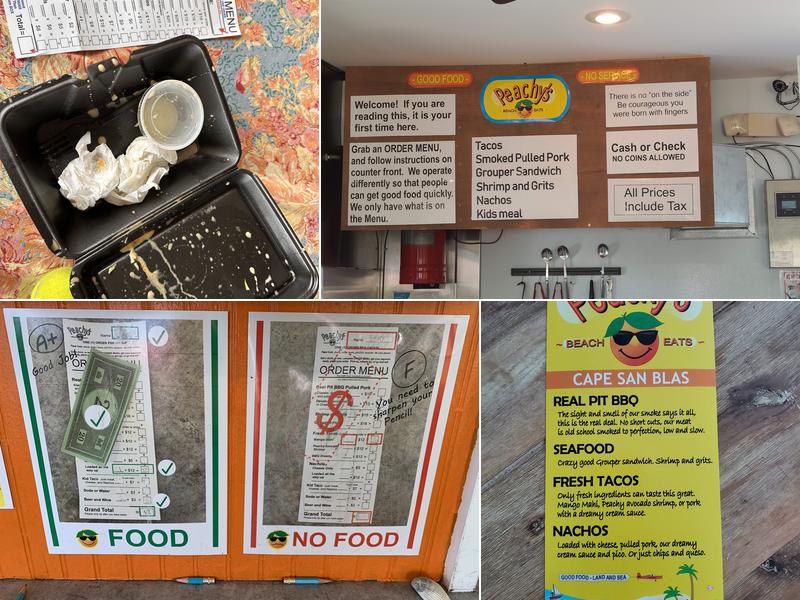 PEACHY'S BEACH EATS Menu
