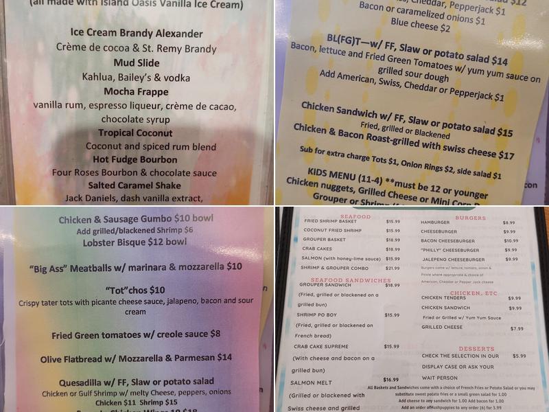 Apalachicola Seafood Grill Menu