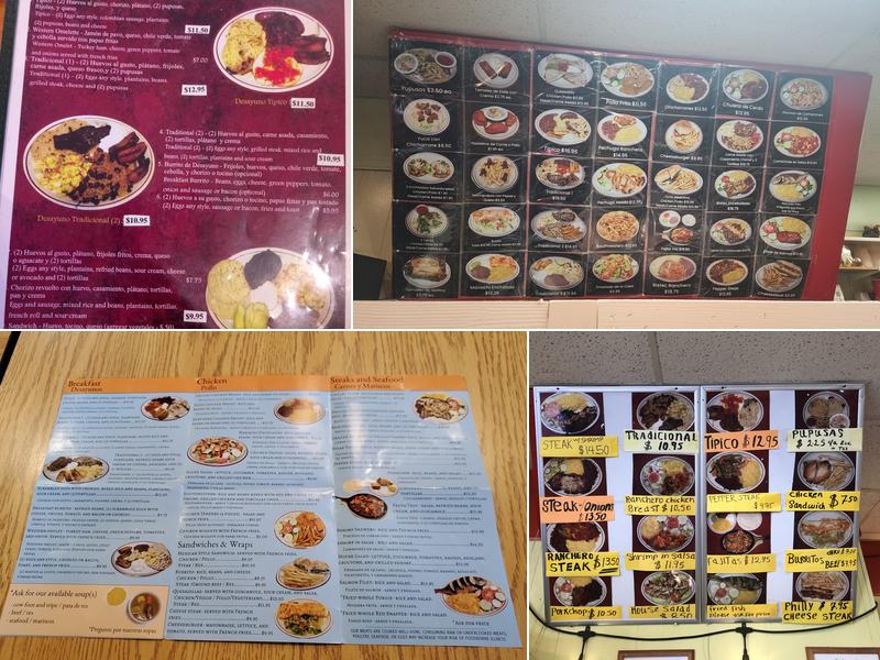 Francisco's Salvadoreño Restaurant Menu