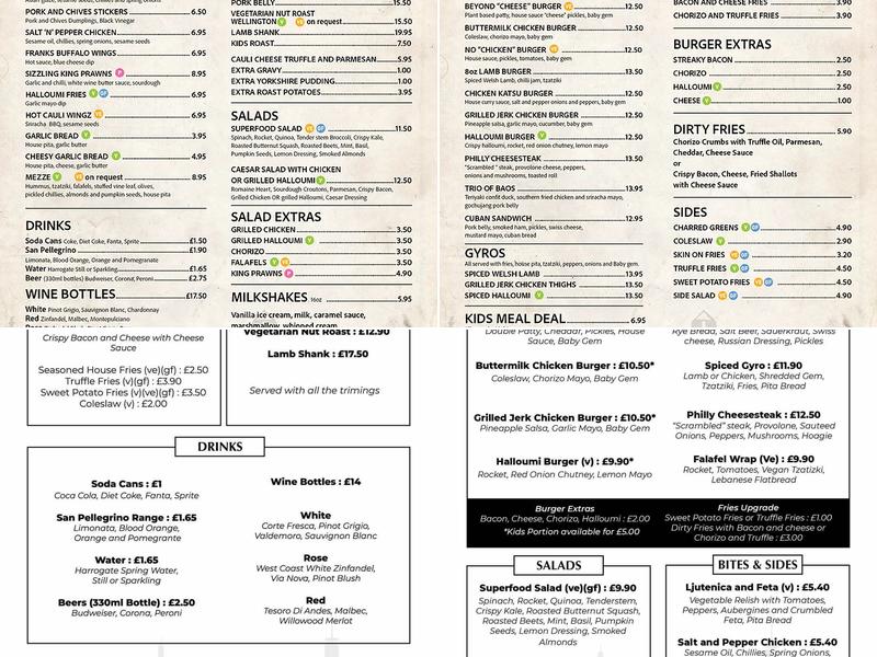 Grand Ave Bar and Restaurant Menu