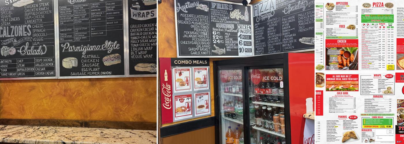 Caruso's Pizzeria Menu