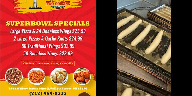 Two Cousins Pizza Menu