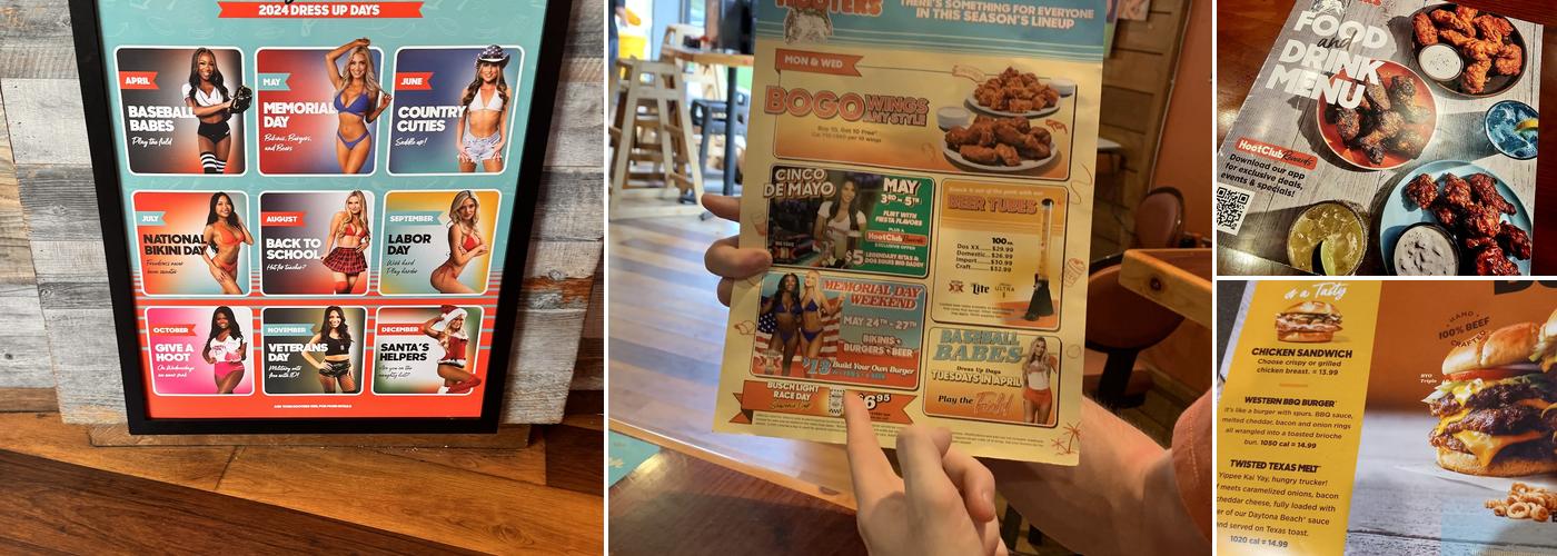 Hooters Menu