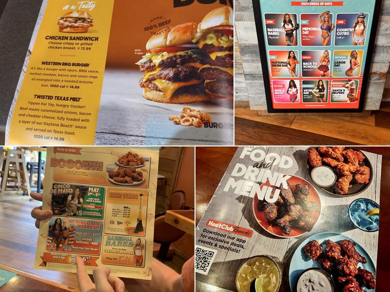 Hooters Menu