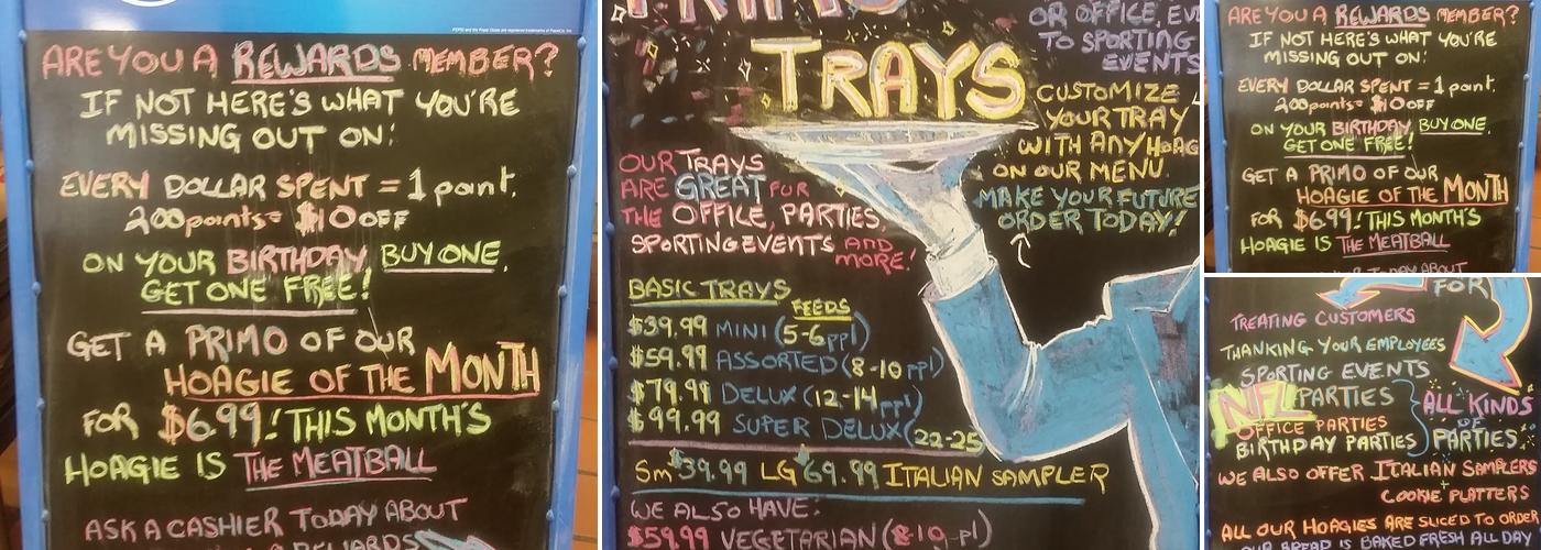 PrimoHoagies Menu