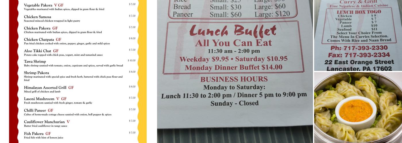 Himalayan Curry & Grill Menu