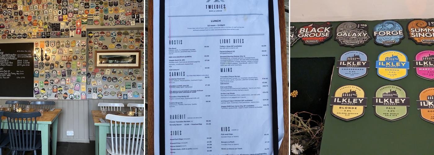 Tweedies Restaurant Menu