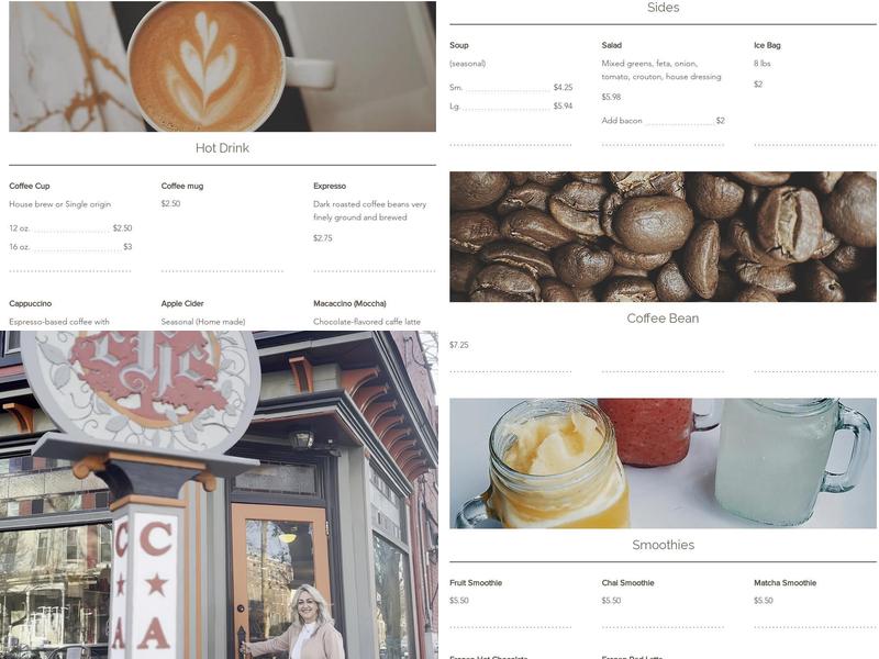 Chestnut Hill Cafe Menu