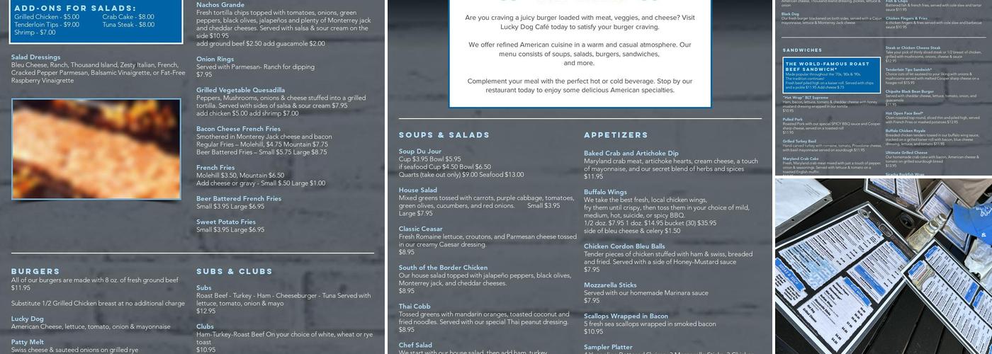 Lucky Dog Cafe Menu