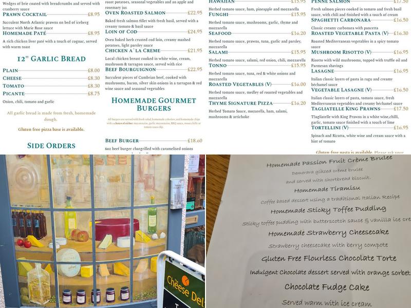 Thyme Bistro Keswick Menu