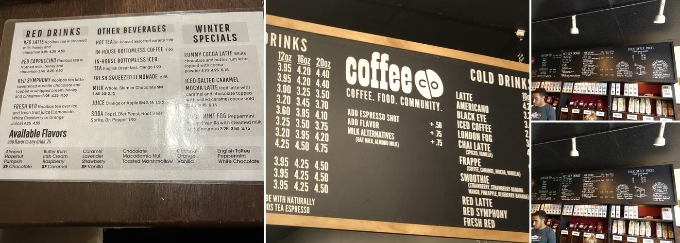 Coffee Co - Lancaster Menu
