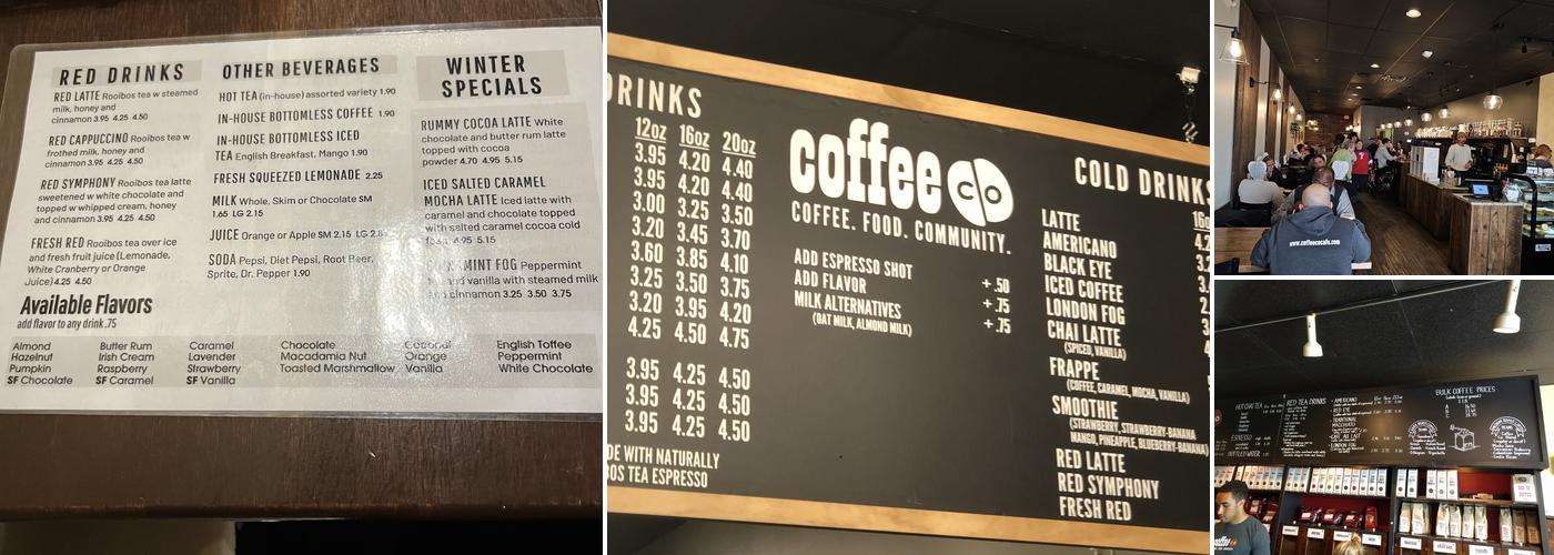 Coffee Co - Lancaster Menu