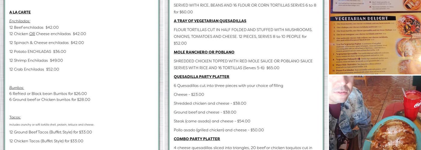 El Rodeo Menu