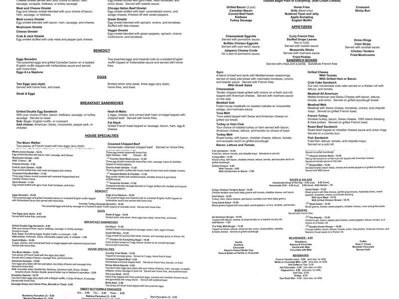 Neptune Diner Menu