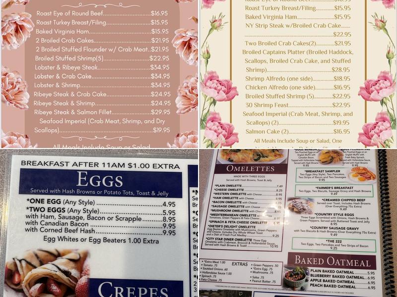 City Star Diner Menu