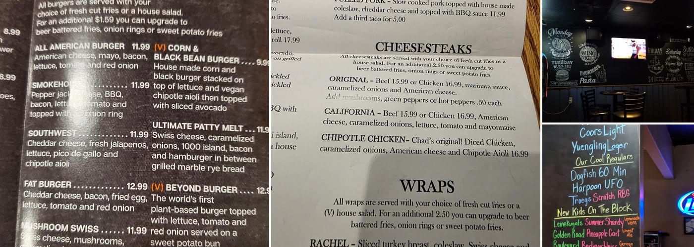 Trio Bar And Grill Menu