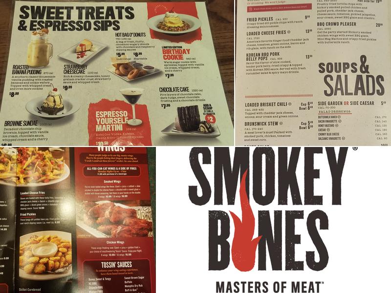 Smokey Bones York Menu