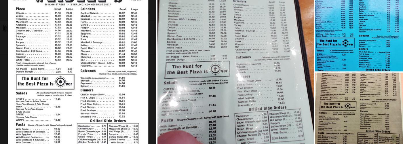 Weidele's Pizza & Pub Menu