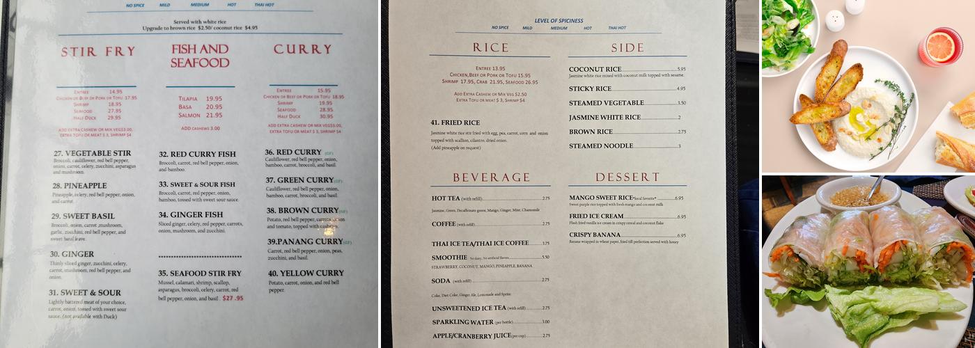 Sukhothai Menu