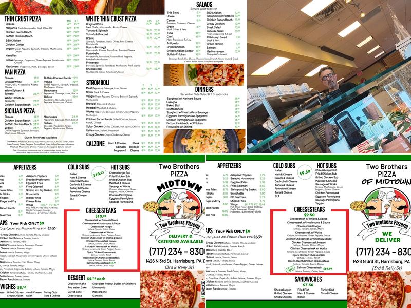 Two Brothers Pizzeria of Midtown Menu