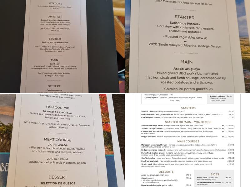 Dine Murrayfield Menu