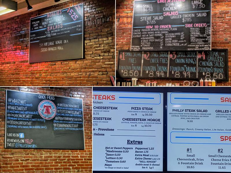 Philadelphia Steaks & Hoagies Menu