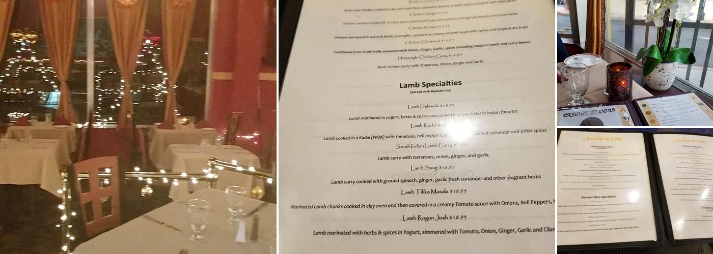 Passage to India Menu