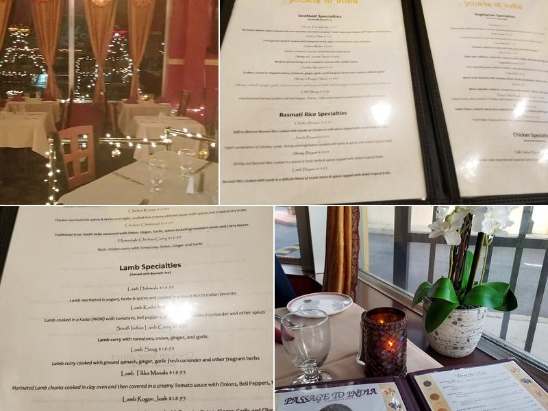 Passage to India Menu