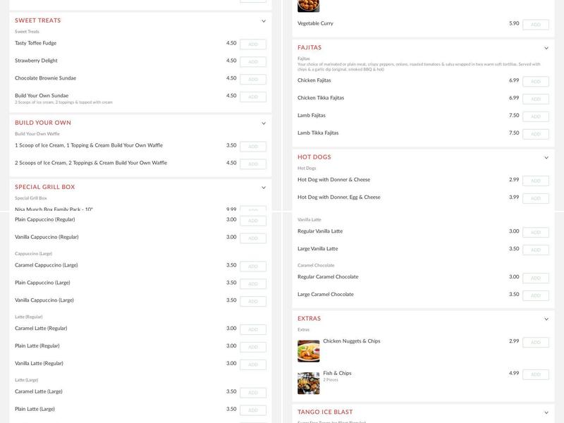 Tandoori @ Nisa Extra Menu