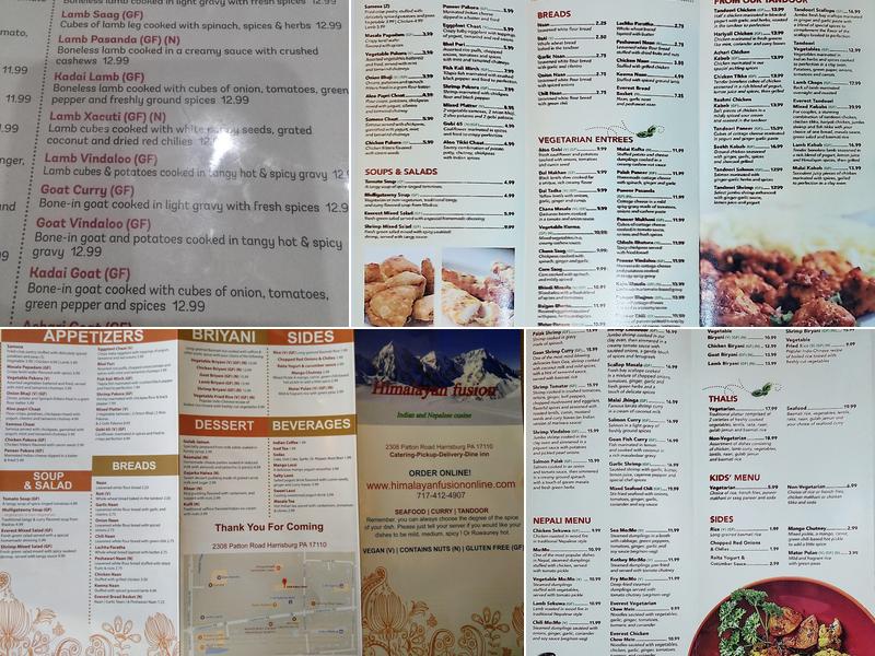 himalayan fusion Menu