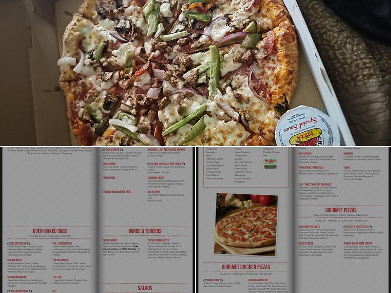 Chanello's Pizza Menu
