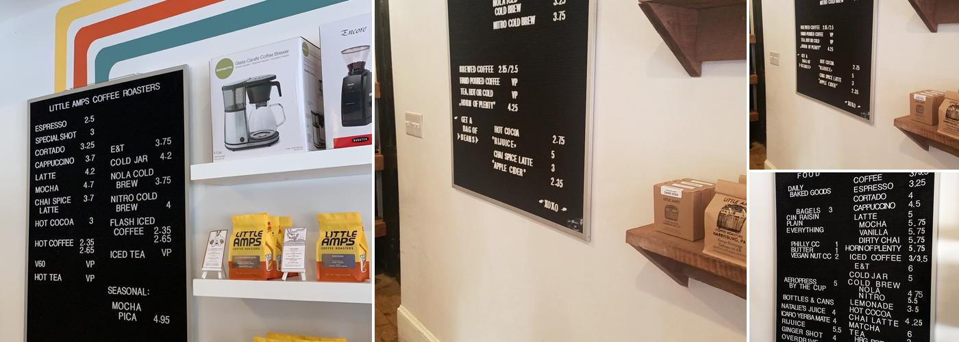 Little Amps Coffee Menu