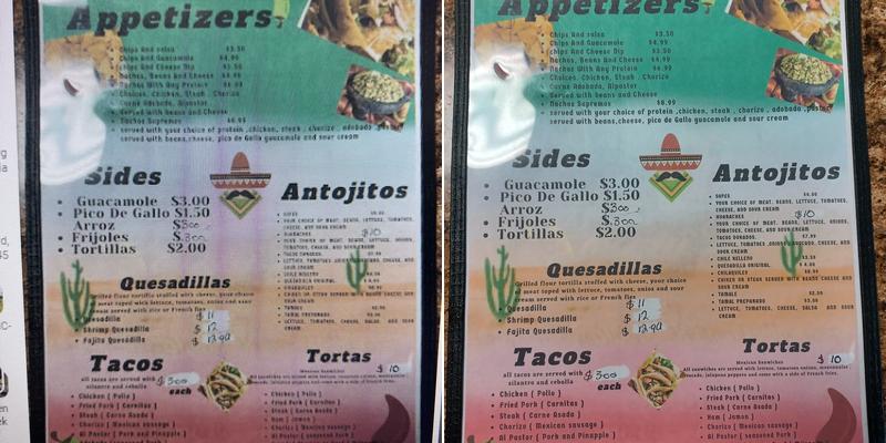 El Gallito Mexican Bakery lll Menu