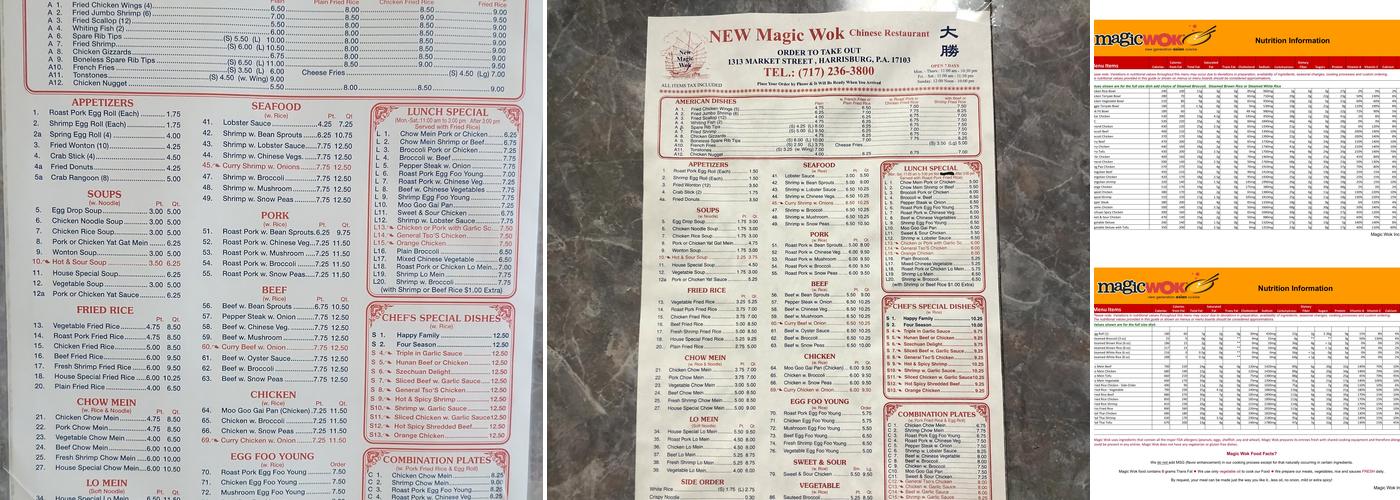 Magic Wok Menu