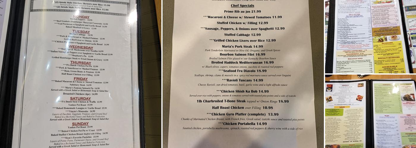 John's Diner Menu