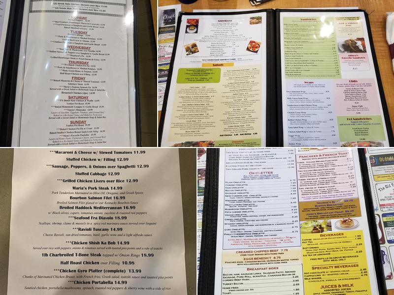 John's Diner Menu