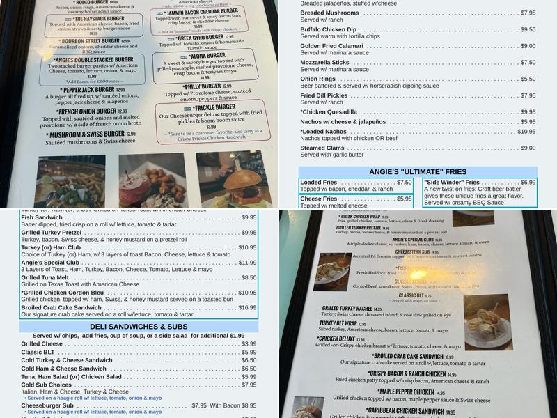 Angie's Diner & Lounge Menu