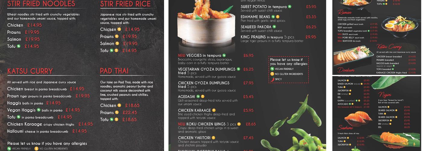 Koku Shi Perth - Japanese Fusion Restaurant Menu