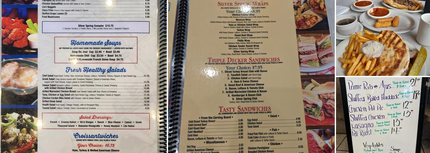 Silver Spring Diner Menu