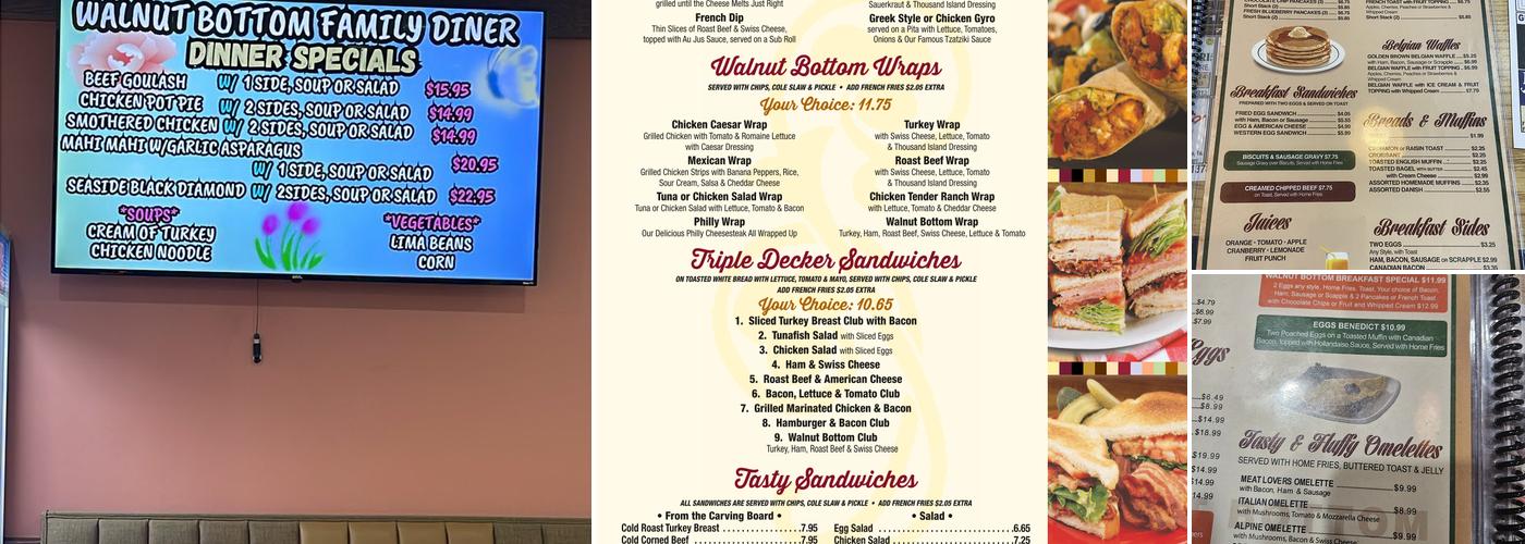 Walnut Bottom Diner Menu